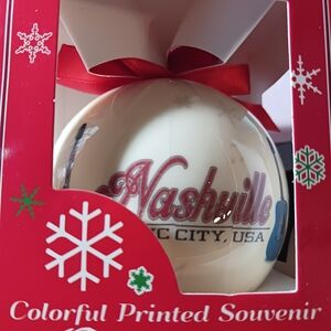 Nashville Holiday Ornament - Cream